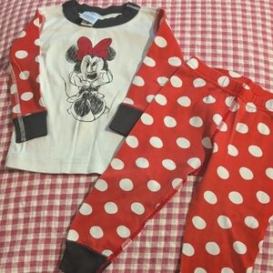 Hanna Andersson Red and White Minnie Mouse Pajama Set